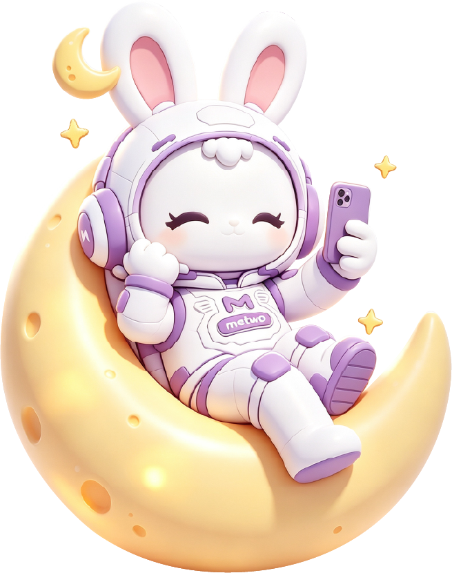 坐在月亮上的兔宝宇航员 IP